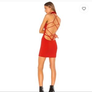 I am gia red iris dress